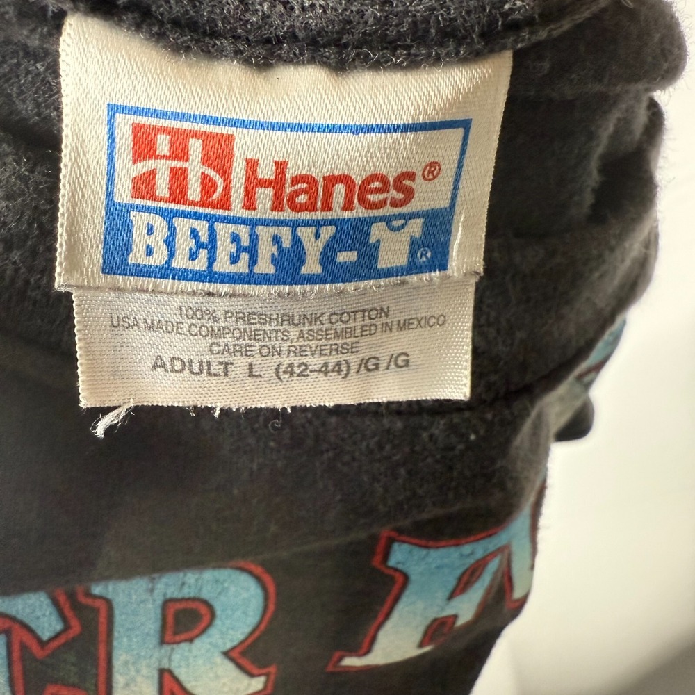 Vintage Easyriders Magazine Never Forget Motorcycle T-Shirt Hanes Beefy-T Large - Picture 3 of 5